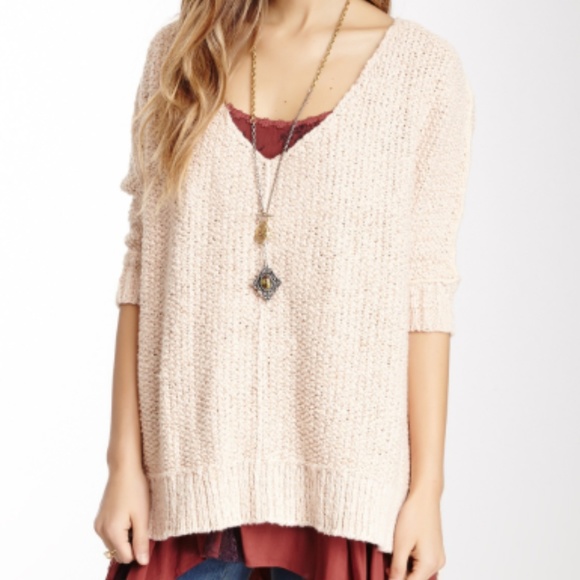 Free People Sweaters - Free People chunky pullover sweater in champagne